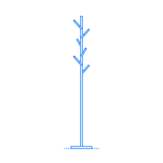 Furniture Coat Rack Hat Stand Plain Pole Hanger Tracing Svg Vector, Free Vectors File